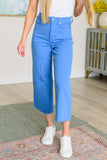 Lisa High Rise Control Top Wide Leg Crop Jeans in Sky Blue (ONLINE EXCLUSIVE)