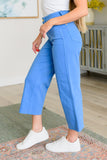 Lisa High Rise Control Top Wide Leg Crop Jeans in Sky Blue (ONLINE EXCLUSIVE)