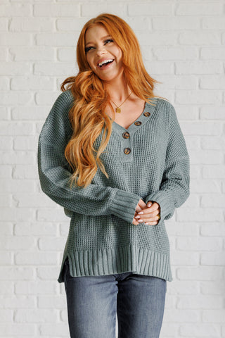 Lakeside View Drop Shoulder Sweater in Sage (ONLINE EXCLUSIVE)