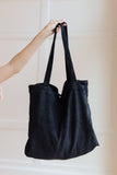 Last Minute Corduroy Tote in Black (ONLINE EXCLUSIVE)