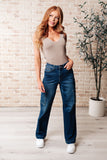 Leila High Rise Cargo Straight Jeans (ONLINE EXCLUSIVE)