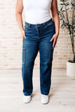 Leila High Rise Cargo Straight Jeans (ONLINE EXCLUSIVE)