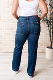 Leila High Rise Cargo Straight Jeans (ONLINE EXCLUSIVE)