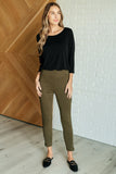 Magic Ankle Crop Skinny Pants in Olive (ONLINE EXCLUSIVE)