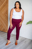 Magic Ankle Crop Skinny Pants in Wine (ONLINE EXCLUSIVE)