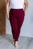 Magic Skinny 28" Pants in Wine (ONLINE EXCLUSIVE)