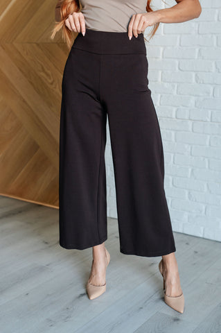 Magic Wide Leg Crop Pants in Chocolate (ONLINE EXCLUSIVE)