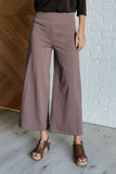 Magic Wide Leg Crop Pants in Dark Mocha (ONLINE EXCLUSIVE)