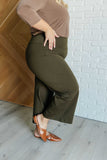 Magic Wide Leg Crop Pants in Olive (ONLINE EXCLUSIVE)