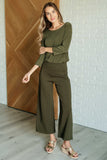 Magic Wide Leg Crop Pants in Olive (ONLINE EXCLUSIVE)