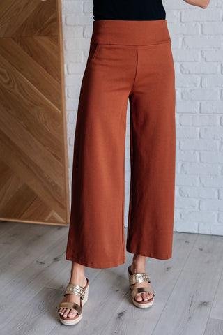 Magic Wide Leg Crop Pants in Rust (ONLINE EXCLUSIVE)