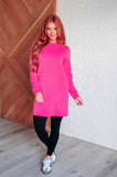 Milan Travel Shift Dress in Hot Pink (ONLINE EXCLUSIVE)