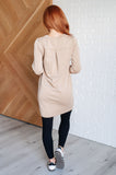 Milan Travel Shift Dress in Khaki (ONLINE EXCLUSIVE)