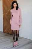 Milan Travel Shift Dress in Mauve (ONLINE EXCLUSIVE)