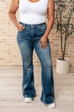 Miley High Waist Control Top Frayed Hem Flare Jeans (ONLINE EXCLUSIVE)