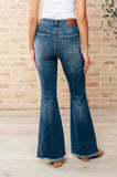 Miley High Waist Control Top Frayed Hem Flare Jeans (ONLINE EXCLUSIVE)