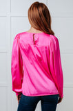 Not Exaggerating Satin Puff Sleeve Blouse (ONLINE EXCLUSIVE)