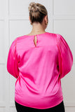 Not Exaggerating Satin Puff Sleeve Blouse (ONLINE EXCLUSIVE)