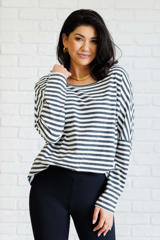 Obviously Mine Striped Oversized Top (ONLINE EXCLUSIVE)