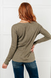 On a Roll Ribbed Knit V Neck Long Sleeve Top (ONLINE EXCLUSIVE)