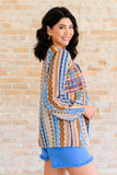 Open Sky Boho Tunic in Navy Mauve (ONLINE EXCLUSIVE)