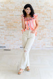 Orange Blossoms Flutter Sleeve Blouse (ONLINE EXCLUSIVE)