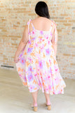 Pastel Petals Floral Midi Dress (ONLINE EXCLUSIVE)