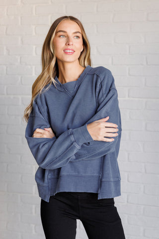 Quick Fix Mineral Wash Crew Neck Pullover in Psychic (ONLINE EXCLUSIVE)