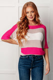 Rows Of Rose Short Sleeve Knit Top (ONLINE EXCLUSIVE)