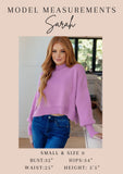 Lizzy Flutter Sleeve Top in Lavender and Hot Pink Bouquet (ONLINE EXCLUSIVE)