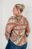 Show and Tell Mixed Print Peasant Blouse (ONLINE EXCLUSIVE)