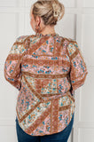 Show and Tell Mixed Print Peasant Blouse (ONLINE EXCLUSIVE)