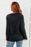 Simple Silhouette Brushed Hacci Sweater in Black (ONLINE EXCLUSIVE)