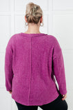 Simple Silhouette Brushed Hacci Sweater in Light Plum (ONLINE EXCLUSIVE)