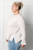 Simple Silhouette Brushed Hacci Sweater in Sand Beige (ONLINE EXCLUSIVE)