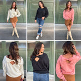 Bow Back Sweatshirt in Three Colors (ONLINE EXCLUSIVE)