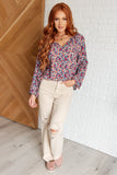 Sunday Brunch Blouse in Denim Floral (ONLINE EXCLUSIVE)