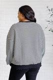 Too Good to Be True Striped Drop Shoulder Top in Black (ONLINE EXCLUSIVE)