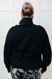 Under Her Spell Half Zip Pullover in Black (ONLINE EXCLUSIVE)