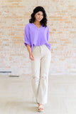 Up For Anything V-Neck Blouse in Lavender  (ONLINE EXCLUSIVE)