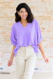 Up For Anything V-Neck Blouse in Lavender  (ONLINE EXCLUSIVE)