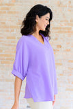 Up For Anything V-Neck Blouse in Lavender  (ONLINE EXCLUSIVE)