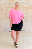 Up For Anything V-Neck Blouse in Pink (ONLINE EXCLUSIVE)