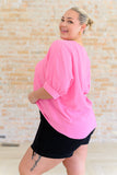 Up For Anything V-Neck Blouse in Pink (ONLINE EXCLUSIVE)