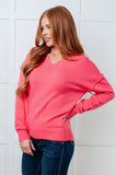 Very Understandable V-Neck Sweater in Pink (ONLINE EXCLUSIVE)