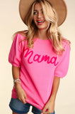 Mama Pop Up Letter Sweater Top (FINAL SALE ITEM)